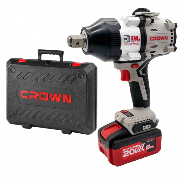 Аккумуляторный ударный гайковерт CROWN CT22056HX-8SC4 BMC