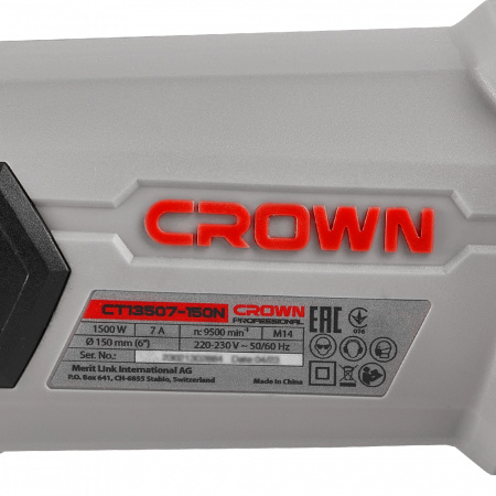 Угловая шлифовальная машина CROWN CT13507-150N