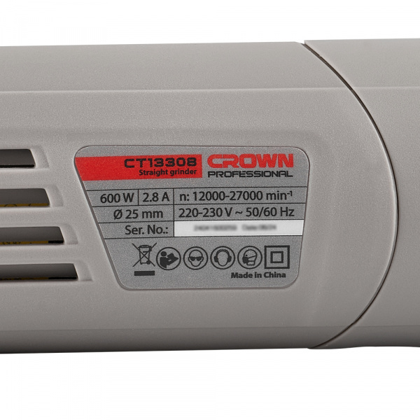 Прямая шлифовальная машина CROWN CT13308