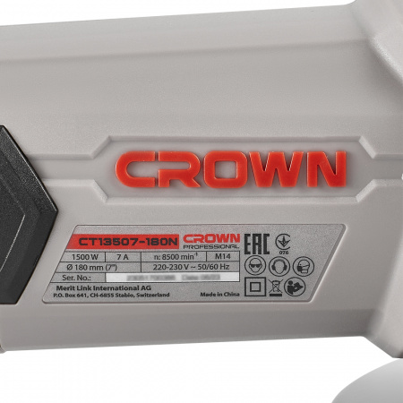 Угловая шлифовальная машина CROWN CT13507-180N