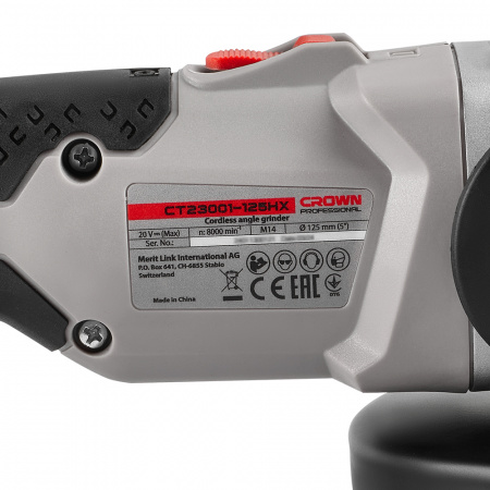 Аккумуляторная углошлифовальная машина BL CROWN CT23001-125HX-4 BMC